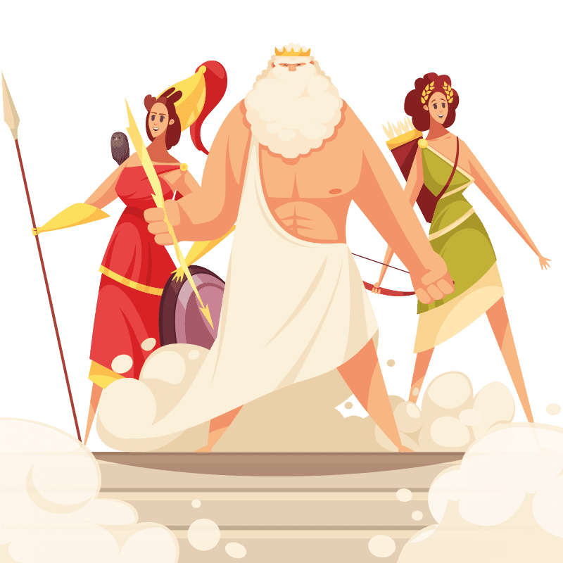 Zeus, Athena and Artemis